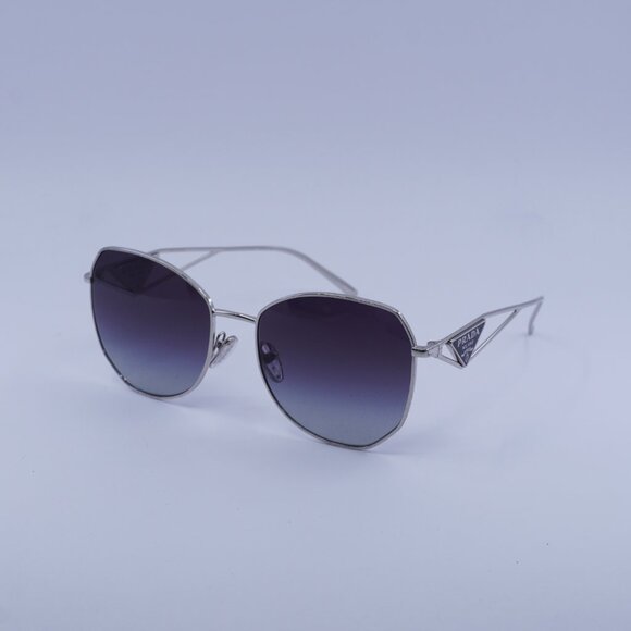 New Prada PR57YS 1BC5D1 Sunglasses - Silver Frame, Grey Gradient Lenses - Picture 5 of 11